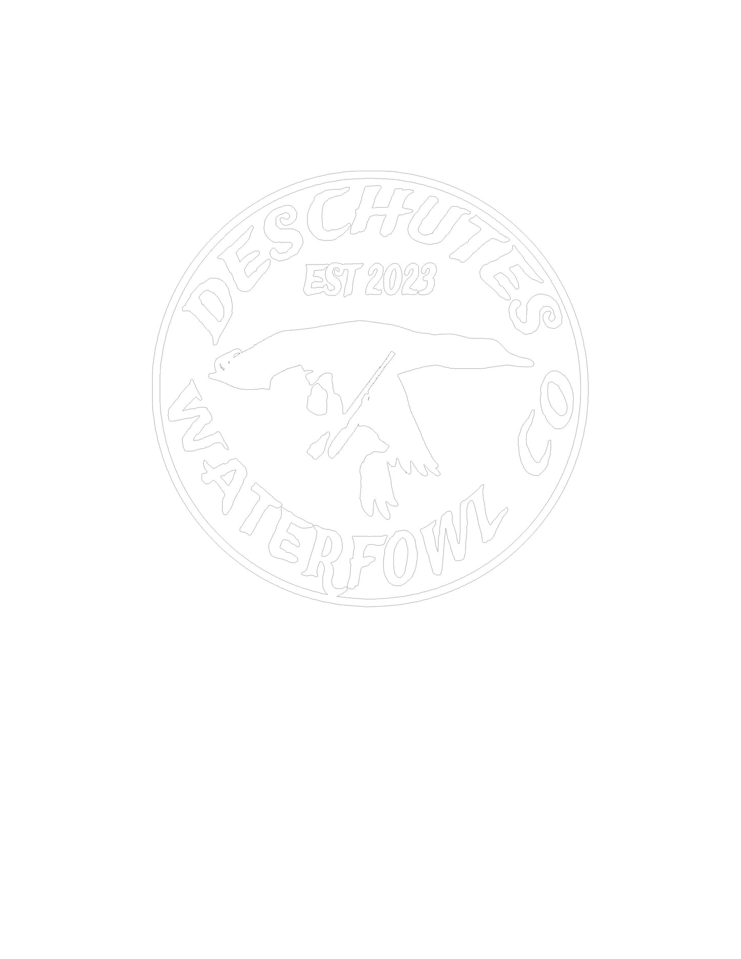 Deschutes Waterfowl Co Round Vinyl Decal